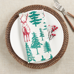 Saro Lifestyle 2109 Deer And Trees Napkin