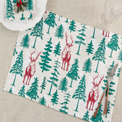 Saro Lifestyle 2109 Deer And Trees Placemat