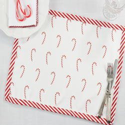 Saro Lifestyle 2198 Candy Cane Placemat