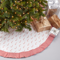 saro lifestyle 2198 Candy Cane Tree Skirt