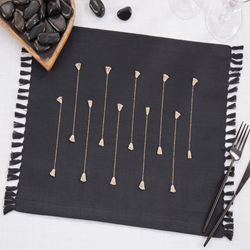 Saro Lifestyle 2263 Fringe Line Placemat