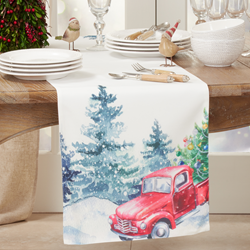 Saro Lifestyle 2279 Christmas Truck Runner