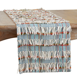 saro lifestyle 235 Shaggy Striped Runner