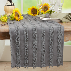 Saro Lifestyle 2446 Fringe Stripe Runner