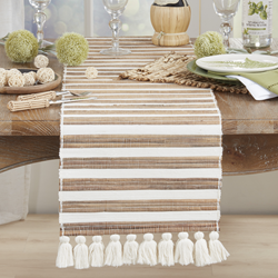 Saro Lifestyle 2509 Water Hyacinth Tassel Runner