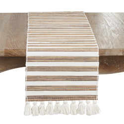 saro lifestyle 2509 Water Hyacinth Tassel Runner