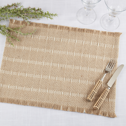 Saro Lifestyle 2544 Woven Stripe Placemat