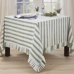 Saro Lifestyle 2557 Striped Block Print Tablecloth