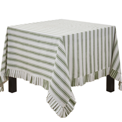 saro lifestyle 2557 Striped Block Print Tablecloth