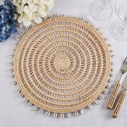 Saro Lifestyle 2571 Rattan Sea Shell Placemat