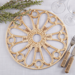 Saro Lifestyle 2573 Rattan Loop Placemat