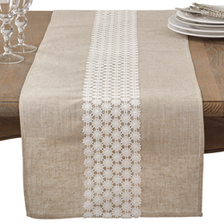 Saro Lifestyle 2713 Lace Daisy Runner