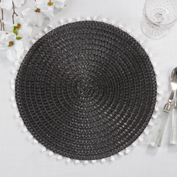 Saro Lifestyle 2802 Pom Pom Placemat