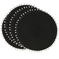 Saro Lifestyle 2802 Pom Pom Placemat