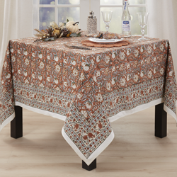 Saro Lifestyle 2925 Block Print Tablecloth