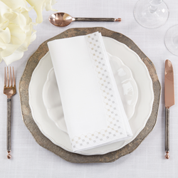 Saro Lifestyle 3204 Metallic Lattice Napkin