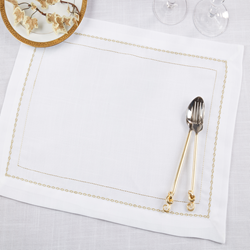 Saro Lifestyle 3494 Embroidered Chainlink Placemat