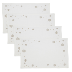 Saro Lifestyle 3495 Embroidered Snowflake Placemat