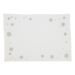 saro lifestyle 3495 Embroidered Snowflake Placemat