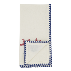Saro Lifestyle 416 Embroidered Sea Shells Napkin
