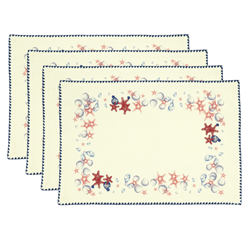 Saro Lifestyle 416 Embroidered Sea Shells Placemat