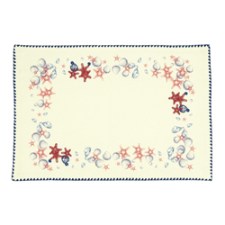 saro lifestyle 416 Embroidered Sea Shells Placemat