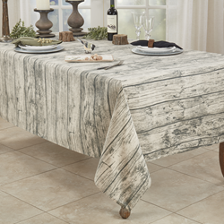 Saro Lifestyle 426 Printed Wood Tablecloth