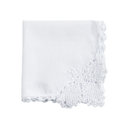 saro lifestyle 4315 Crochet Lace Handkerchief