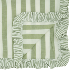 Saro Lifestyle 4423 Striped Ruffle Runner