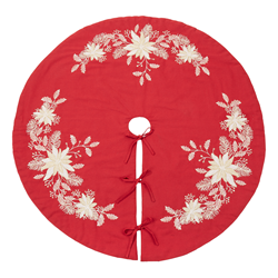 Saro Lifestyle 4632 Embroidered Holly Tree Skirt