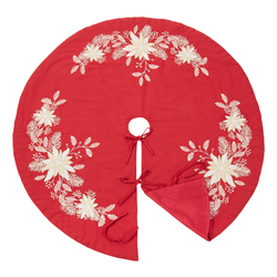 Saro Lifestyle 4632 Embroidered Holly Tree Skirt