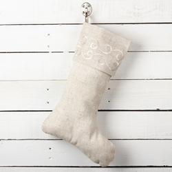 Saro Lifestyle 493 Embroidered Design Stocking