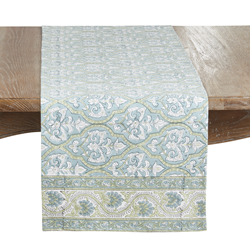saro lifestyle 5292 Block Print Runner