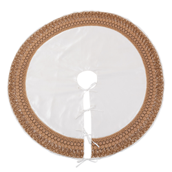 Saro Lifestyle 574 Beaded Border Tree Skirt