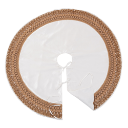 Saro Lifestyle 574 Beaded Border Tree Skirt