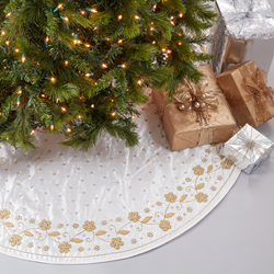 saro lifestyle 577 Beaded Flower Tree Skirt