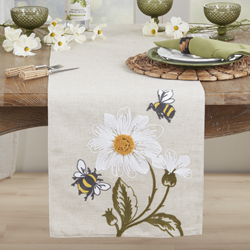 Saro Lifestyle 587 Bee And Daisy Runner
