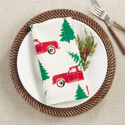 Saro Lifestyle 6082 Christmas Truck Napkin