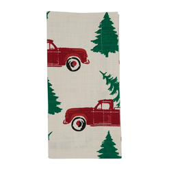 saro lifestyle 6082 Christmas Truck Napkin