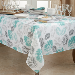 Saro Lifestyle 6211 Leaf Print Tablecloth