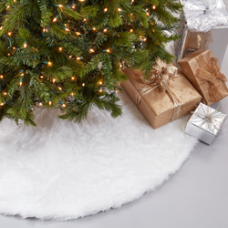 saro lifestyle 664 Faux Fur Tree Skirt Design