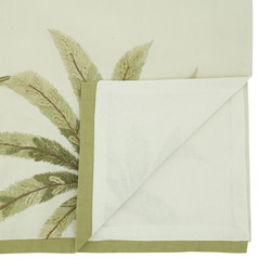 Saro Lifestyle 7010 Embroidered Palm Tree Runner