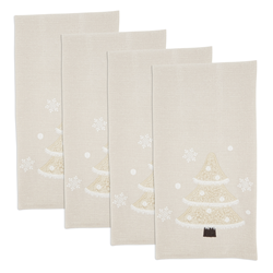 Saro Lifestyle 7950 Christmas Tree Guest Towel