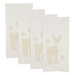 Saro Lifestyle 7960 Reindeer Guest Towel