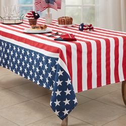 Saro Lifestyle 8014 American Flag Tablecloth
