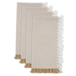Saro Lifestyle 8102 Two-Tone Fringe Napkin
