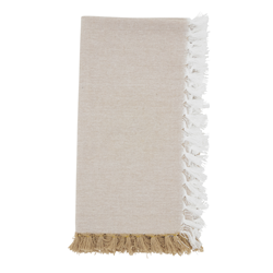 saro lifestyle 8102 Two-Tone Fringe Napkin