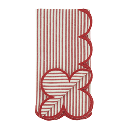 Saro Lifestyle 8122 Striped Scalloped Napkin