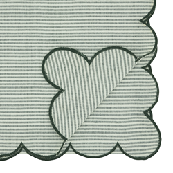 Saro Lifestyle 8122 Striped Scalloped Runner