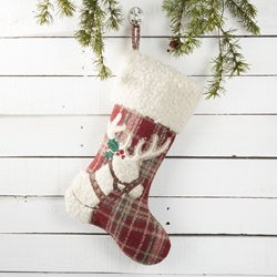 Saro Lifestyle 8675 Reindeer Stocking